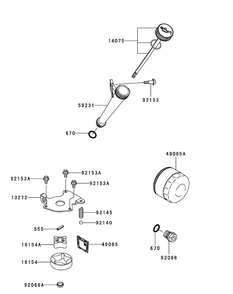 Kawasaki Fr730v-As05 Lubrication Equipment Diagram and Parts List for Z-FORCELZ54 (17BIDAGC-17BIDAGC010)(2015) Cub Cadet Lawn Tractor